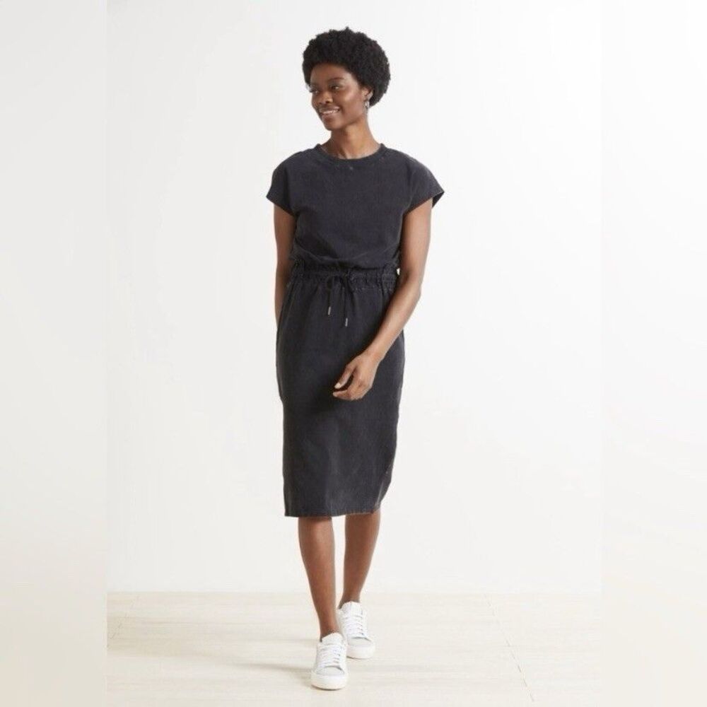 Evereve Kiara T-Shirt Dress Washed Black Size Small